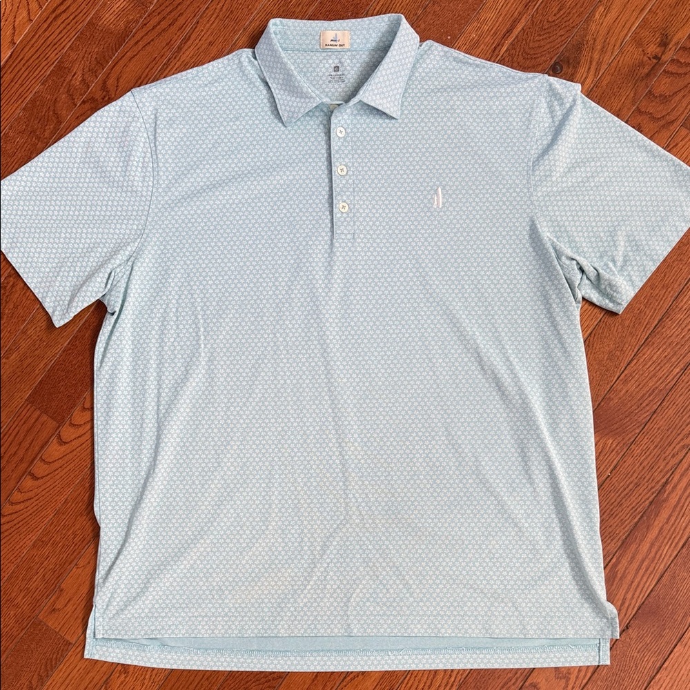 johnnie-O Golf Light Blue Polo Shirt